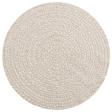 Vidaxxl tapis zizur crème intérieur et extérieur ø 90 cm aspect jute