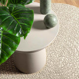 Vidaxxl tapis zizur crème intérieur et extérieur ø 160 cm aspect jute