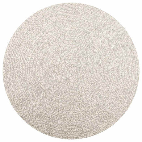 Vidaxxl tapis zizur crème intérieur et extérieur ø 160 cm aspect jute