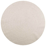 VidaXL tapis zizur crème intérieur et extérieur ø 200 cm aspect jute