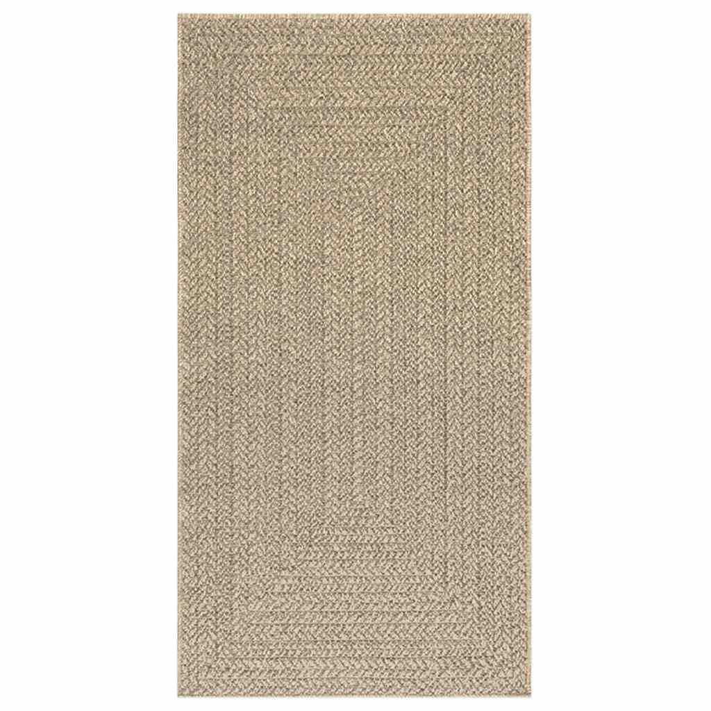 Vidaxl Rug Zizur beige all'interno e all'esterno 80x150 cm look da iuta