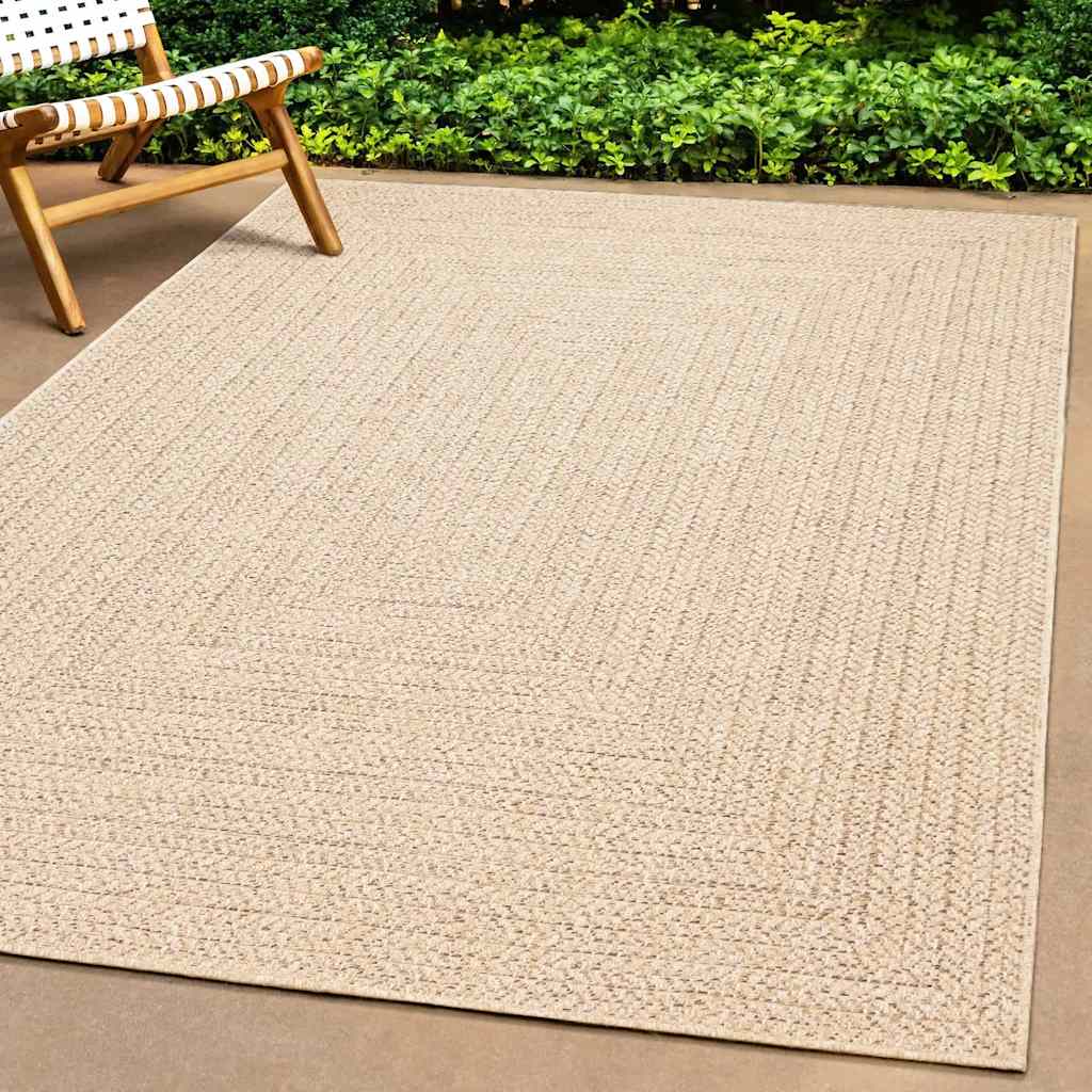 VidaXL tapis zizur beige intérieur et extérieur 80x150 cm aspect jute