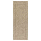 Vidaxl vloerkleed zizur beige binnen en buiten 80x200 cm jute look