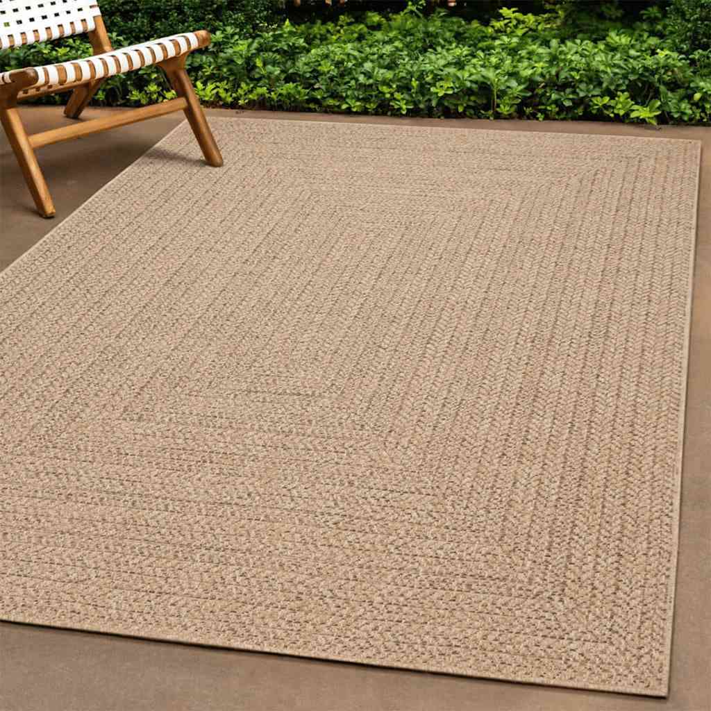 VidaXL tapis zizur beige intérieur et extérieur 80x200 cm aspect jute