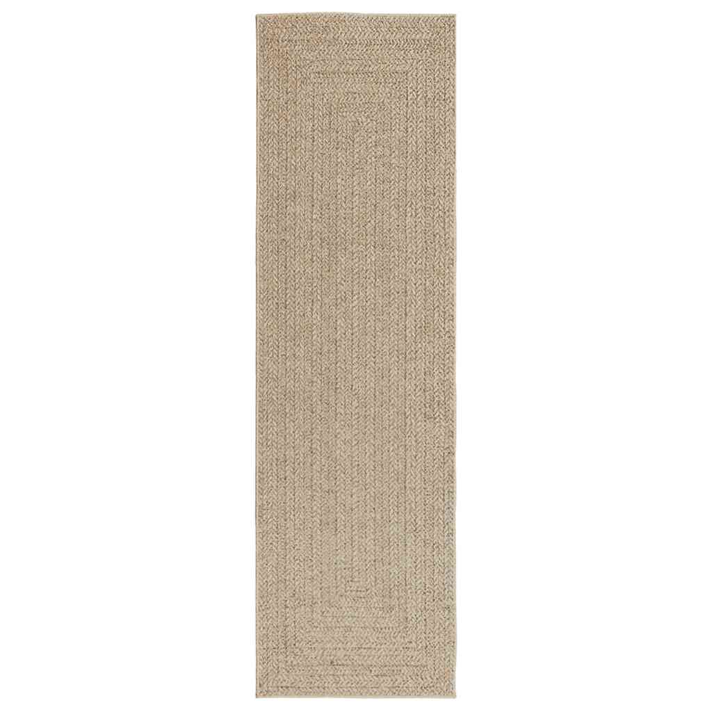 Vidaxl Durg Zizur Beige wewnątrz i na zewnątrz 80x250 cm wygląd juty