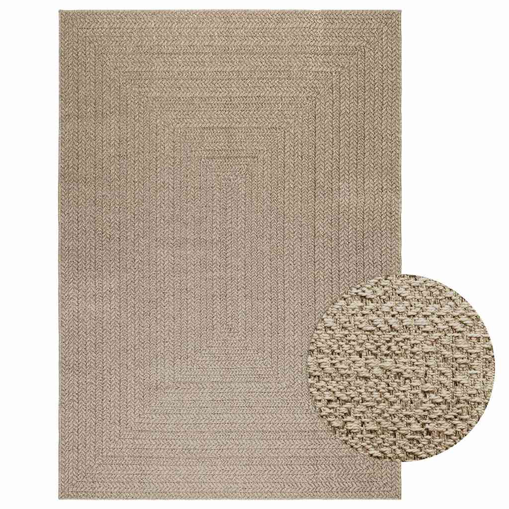 Vidaxl vloerkleed zizur beige binnen en buiten 160x230 cm jute look