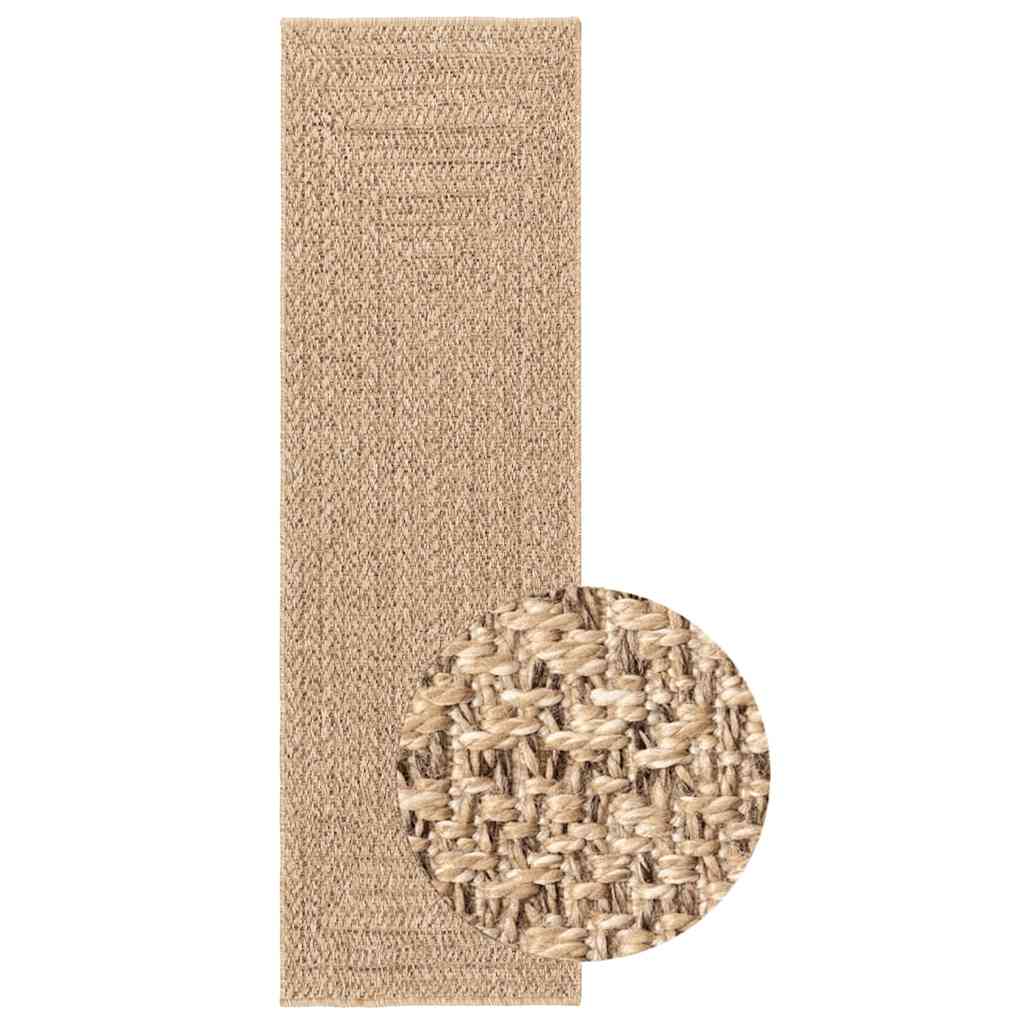 VidaXL tapis zizur beige intérieur et extérieur 200x200 cm aspect jute