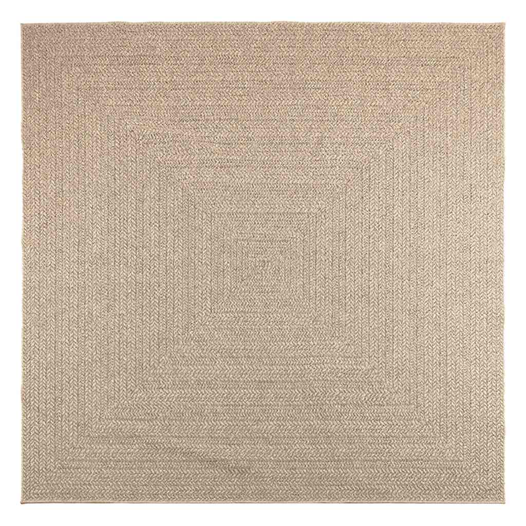 Vidaxl Rug Zizur Beige uvnitř i vně 240x240 cm juta vzhledu