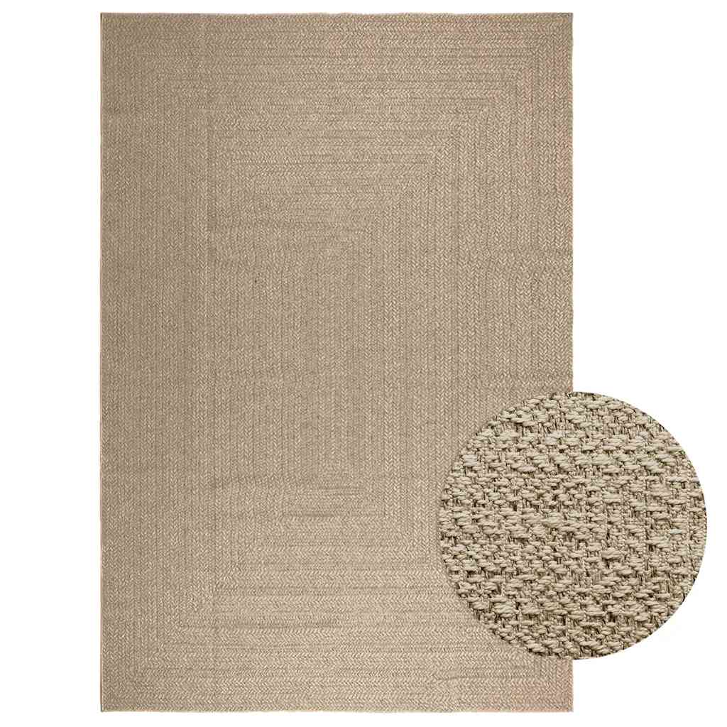 Vidaxl tapis zizur beige à l'intérieur et à l'extérieur de 240x340 cm de jute