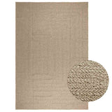 Vidaxl Rug Zizur Beige dentro y fuera de 240x340 cm Mirada de yute