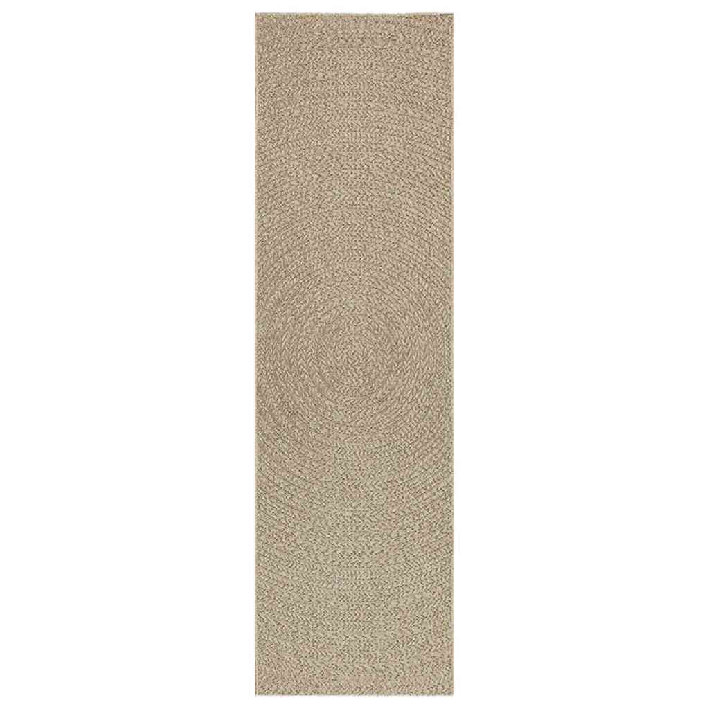 Vidaxl Rug Zizur Beige znotraj in zunaj 80x250 cm jute videz