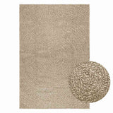 Vidaxl vloerkleed zizur beige binnen en buiten 120x170 cm jute look