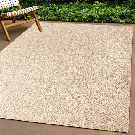 VidaXL tapis zizur beige intérieur et extérieur 120x170 cm aspect jute