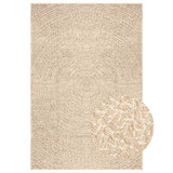 VidaXL tapis zizur beige intérieur et extérieur 120x170 cm aspect jute