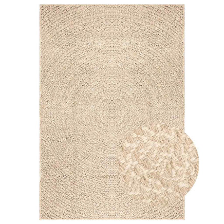 VidaXL tapis zizur beige intérieur et extérieur 120x170 cm aspect jute