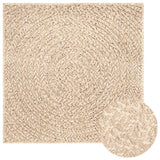 VidaXL tapis zizur beige intérieur et extérieur 200x200 cm aspect jute