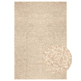 VidaXL tapis zizur beige intérieur et extérieur 200x290 cm aspect jute