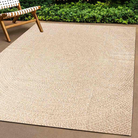VidaXL tapis zizur beige intérieur et extérieur 240x240 cm aspect jute