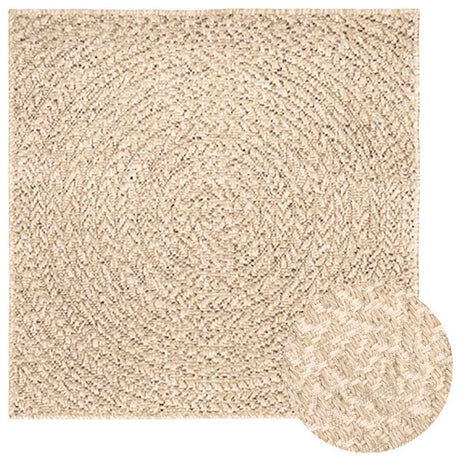 VidaXL tapis zizur beige intérieur et extérieur 240x240 cm aspect jute