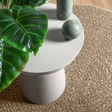 Vidaxxl tapis zizur beige intérieur et extérieur ø 90 cm aspect jute