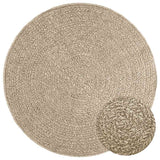 Vidaxl rug Zizur beige inside and outside Ø 120 cm jute look