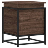 Vidaxx boîte de rangement avec couvercle 40x40x51,5 cm bois fini chêne brun