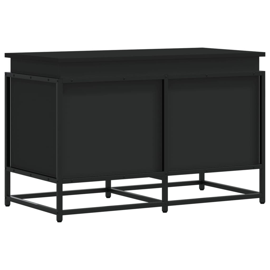 Vidaxx boîte de rangement avec couvercle 80x40x51,5 cm bois traité noir