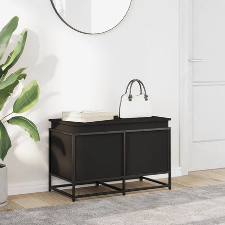 Vidaxx boîte de rangement avec couvercle 80x40x51,5 cm bois traité noir