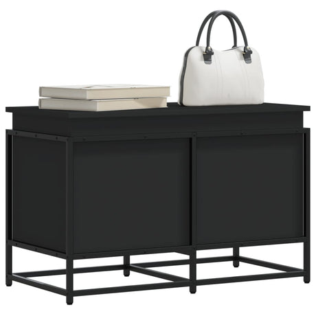 Vidaxx boîte de rangement avec couvercle 80x40x51,5 cm bois traité noir