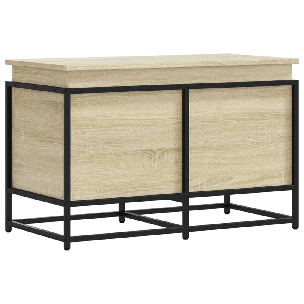 Vidaxl opbergbox met deksel 80x40x51,5 cm bewerkt hout sonoma eiken