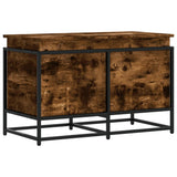 Vidaxx boîte de rangement avec couvercle 80x40x51,5 cm bois traité, chêne fumé