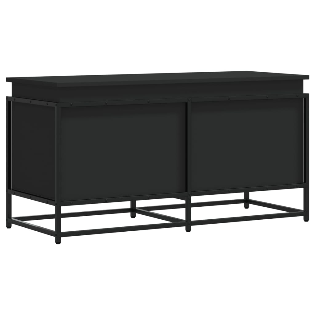 Vidaxx boîte de rangement avec couvercle 100x40x51,5 cm bois traité noir