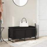 Vidaxx boîte de rangement avec couvercle 100x40x51,5 cm bois traité noir