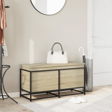 Vidaxx boîte de rangement avec couvercle 100x40x51,5 cm chêne sonoma en dérivé du bois