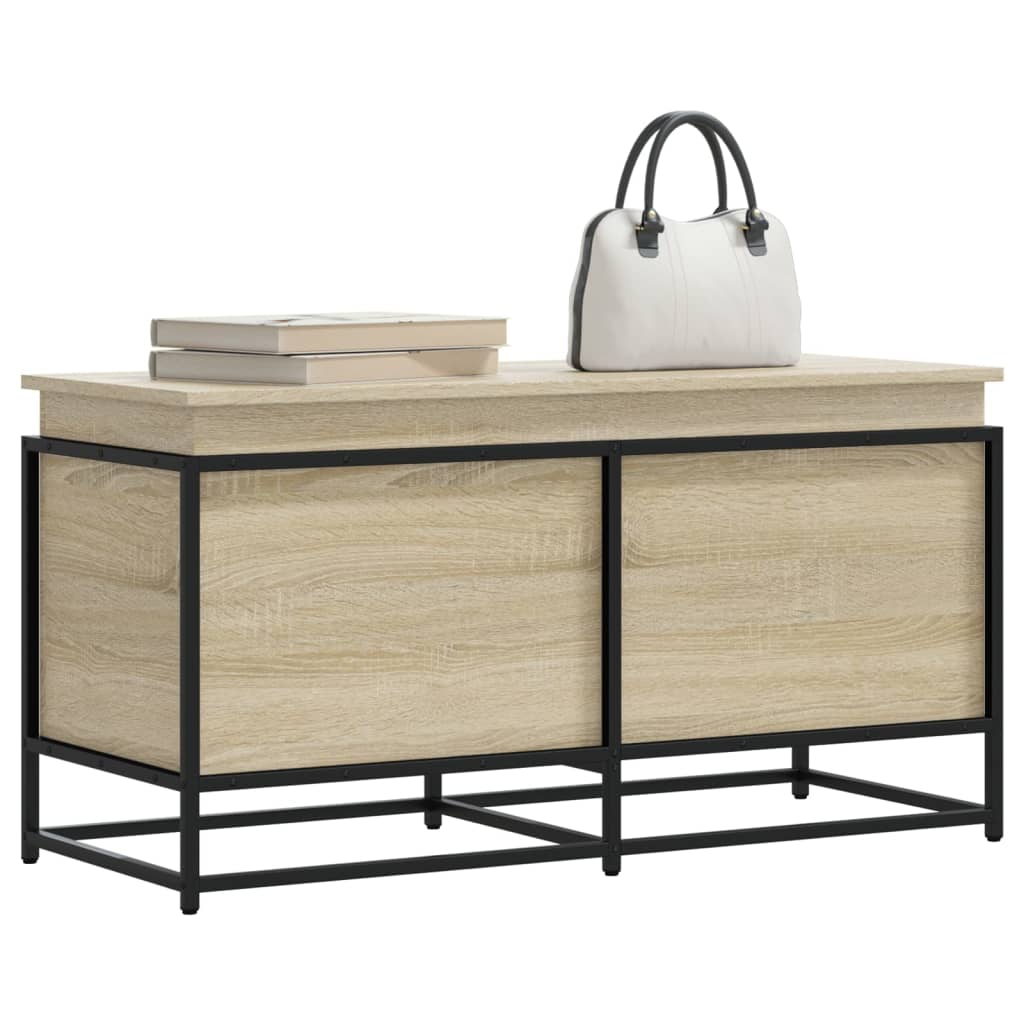 Vidaxx boîte de rangement avec couvercle 100x40x51,5 cm chêne sonoma en dérivé du bois