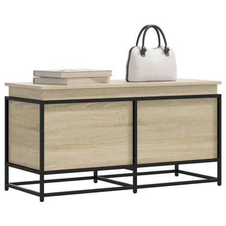 Vidaxx boîte de rangement avec couvercle 100x40x51,5 cm chêne sonoma en dérivé du bois