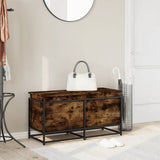 Vidaxx boîte de rangement avec couvercle 100x40x51,5 cm bois traité, chêne fumé