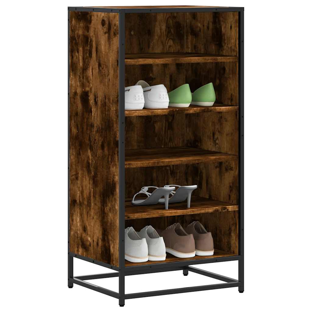 VidaXL shoe rack 48x38x97.5 cm processed wood smoked oak colored