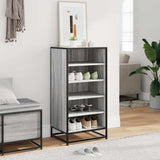 Vidaxl Shoe Rack 48x38x97,5 cm Behandlet tre grå Sonoma eikfarge