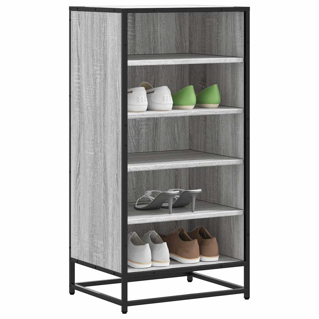 Vidaxl Shoe Rack 48x38x97,5 cm Forarbejdet trægrå sonoma eg Farve