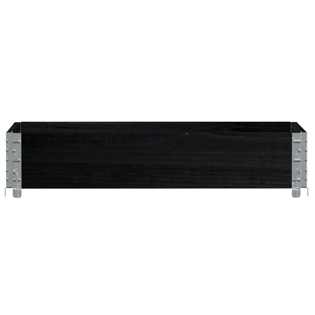 Vidaxx jardinière 100x50 cm bois de pin massif noir