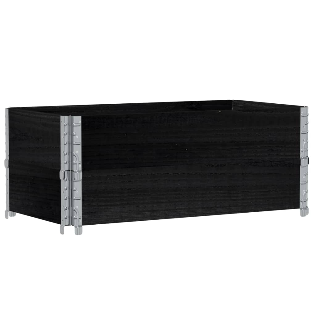 Vidaxx jardinière 100x50 cm bois de pin massif noir