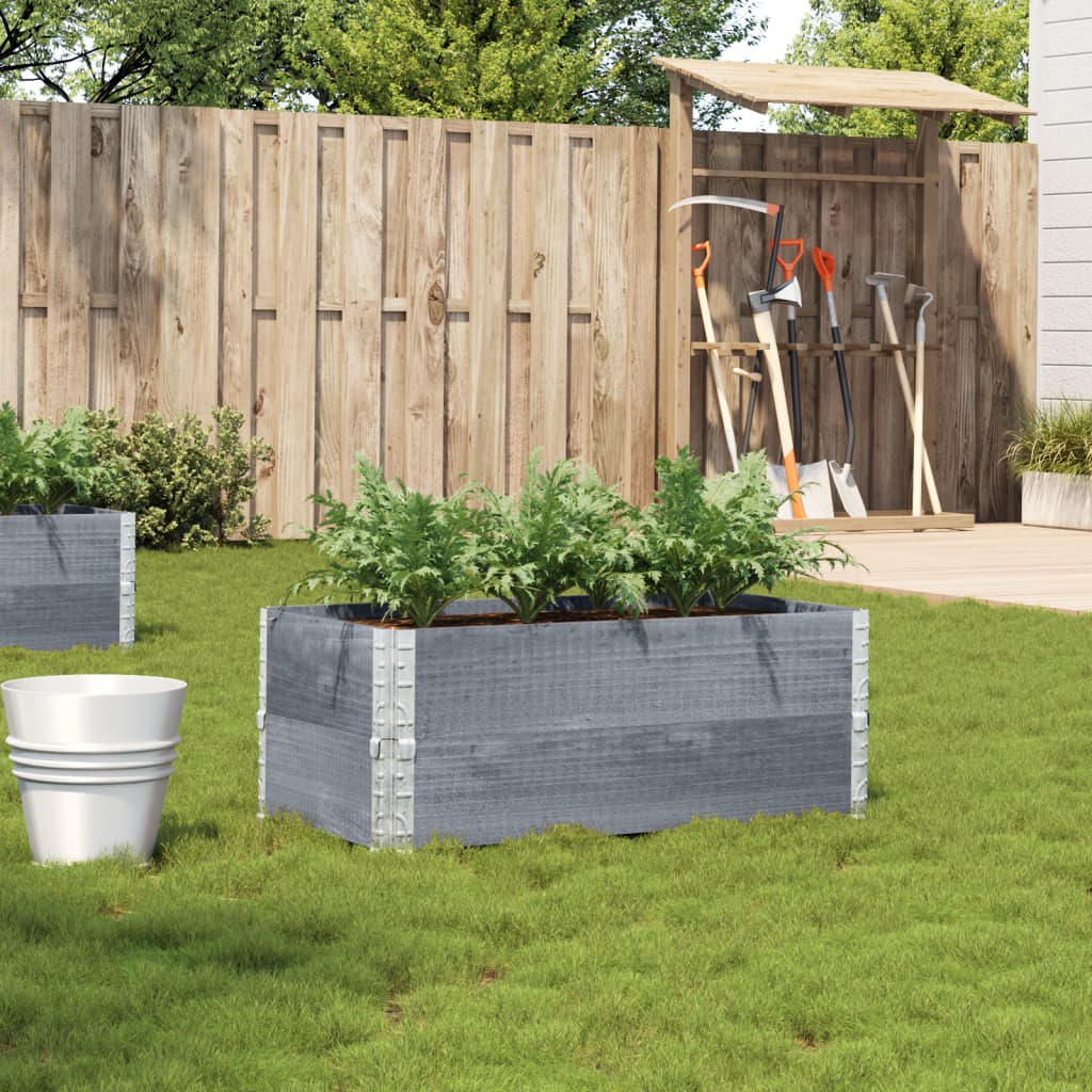 Vidaxx jardinière 100x50 cm bois de pin massif gris