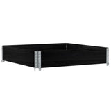 Vidaxx jardinière 100x100 cm bois de pin massif noir