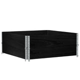 Vidaxx jardinière 100x100 cm bois de pin massif noir