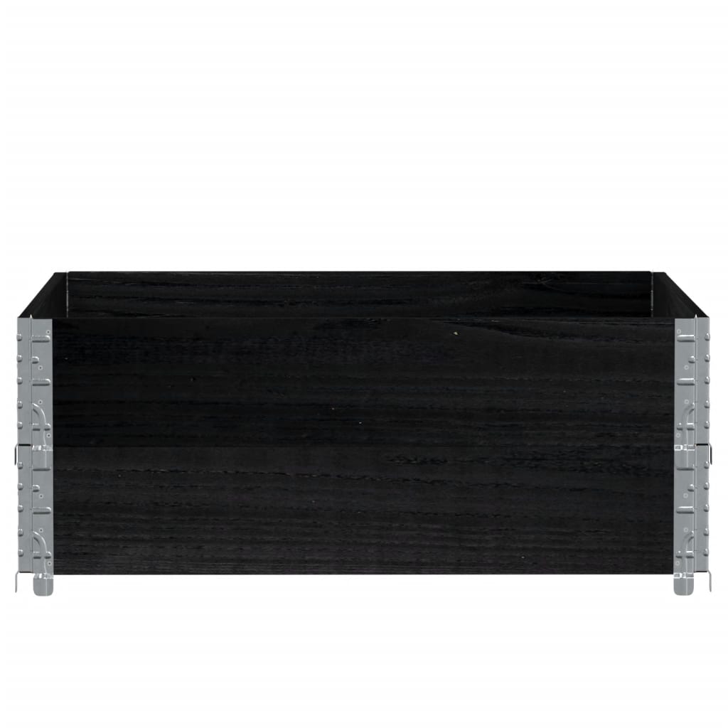 Vidaxx jardinière 100x100 cm bois de pin massif noir