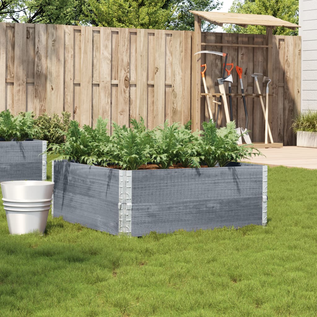 Vidaxx jardinière 100x100 cm bois de pin massif gris
