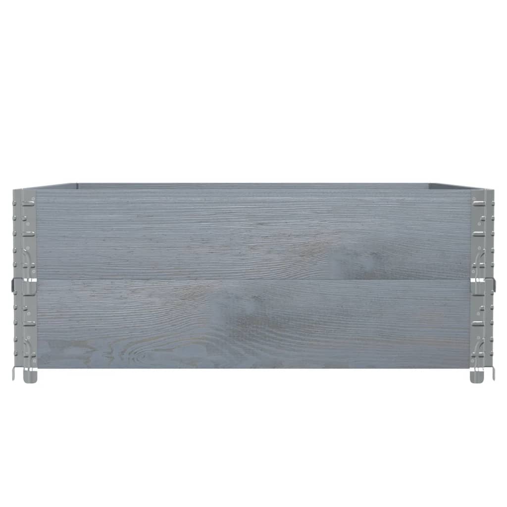Vidaxx jardinière 100x100 cm bois de pin massif gris