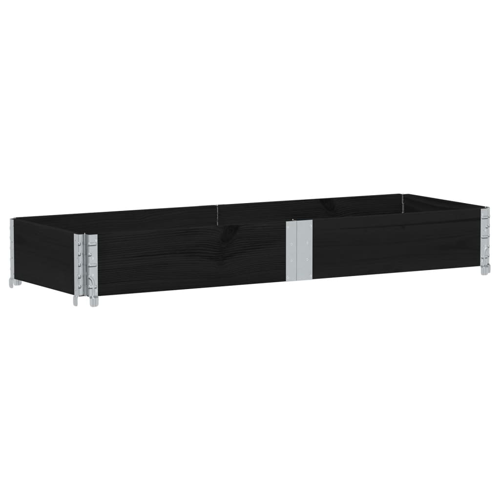 Vidaxx jardinière 150x50 cm bois de pin massif noir