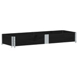 Vidaxx jardinière 150x50 cm bois de pin massif noir
